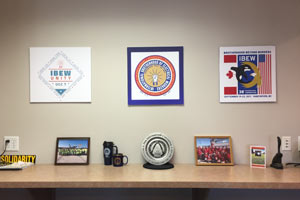 Photo of the interior of IBEW 109 Hall